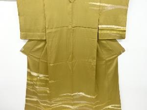 リサイクル　変わり横段に時代道具模様刺繍訪問着